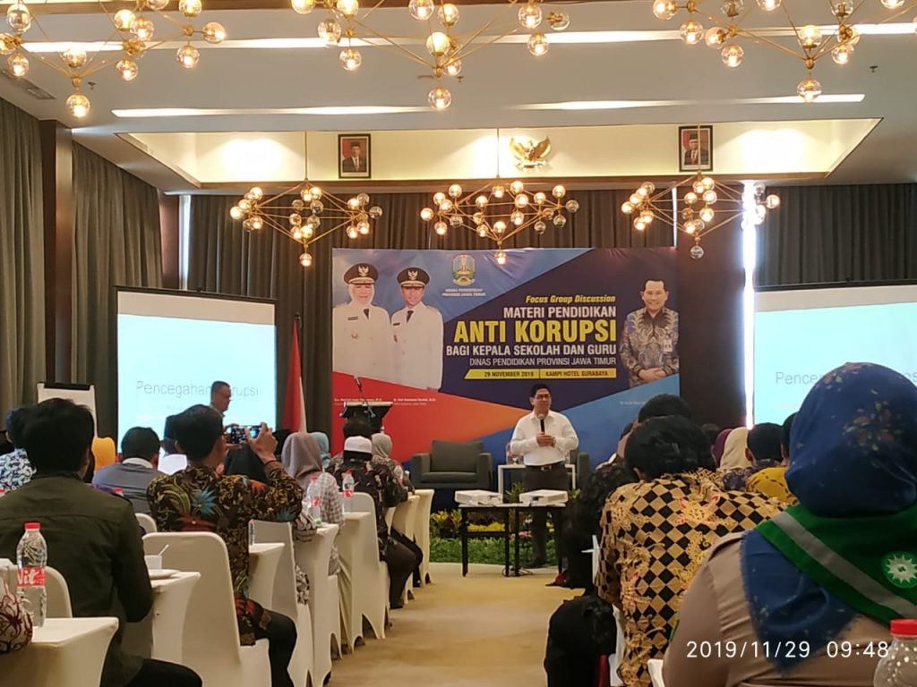 Dinas Pendidikan Provinsi Jatim, Mengajak Untuk Mencegah Korupsi Dengan Pendidikan