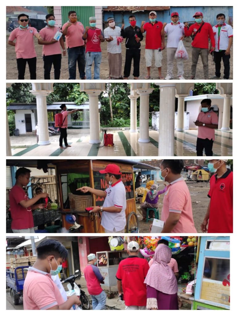 Edukasi Masyarakat Tentang Pencegahan Covid-19, KMI dan Sobat B’Gus Kerja Sama Bagikan Masker Serta Penyemprotan Disinfektan