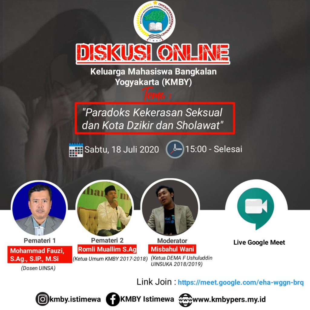KMBY Tanggapi Kasus Pelecehan Seksual di Bangkalan dengan Diskusi Online.