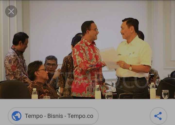 Anies Baswedan Bertemu Menko Luhut Binsar, Bahas apa Ya?