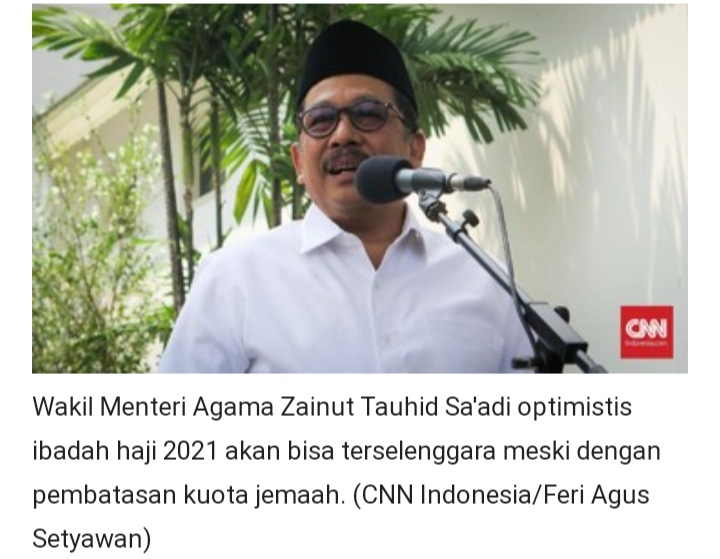 Ini Alasan  Wamenag Optimis Haji 2021 Dibuka