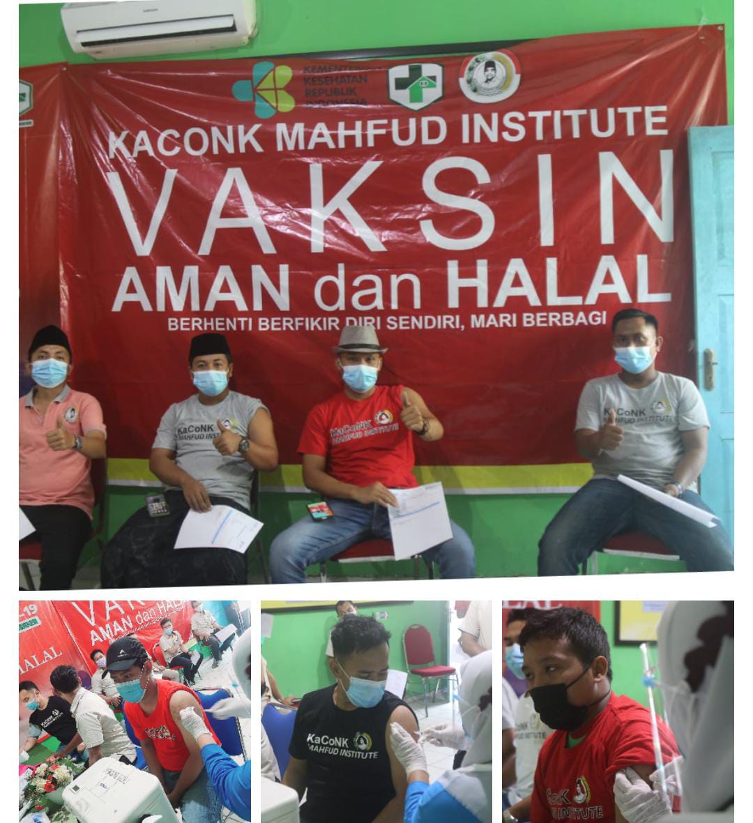 Bagi bagi Masker dan Ikut Vaksinasi, Cara KMI Putus Penyebaran Covid-19 di Bangkalan