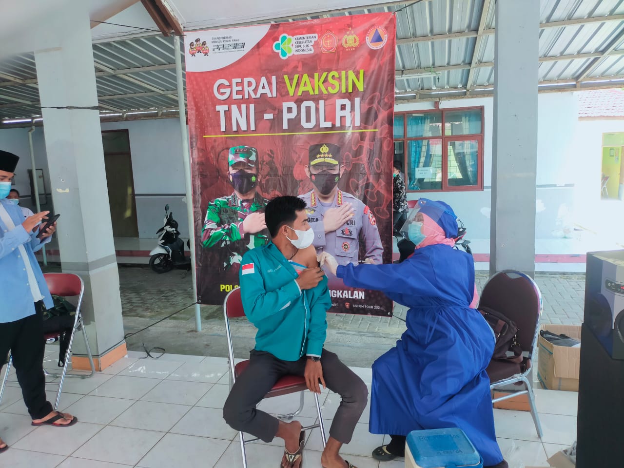 Gelar Vaksinasi dengan Muspika, Ketua KNPI Galis: Ini Bentuk Nasionalisme dan Patriotisme
