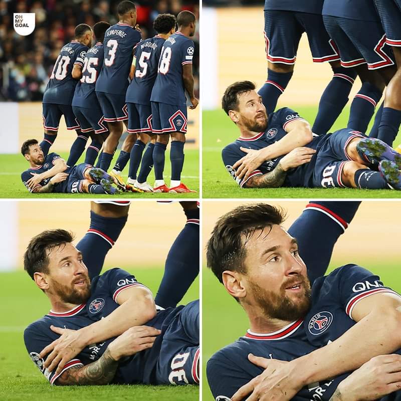 Messi Berbaring di Belakang Pagar Betis? Netizen: Messi Kena Ospek
