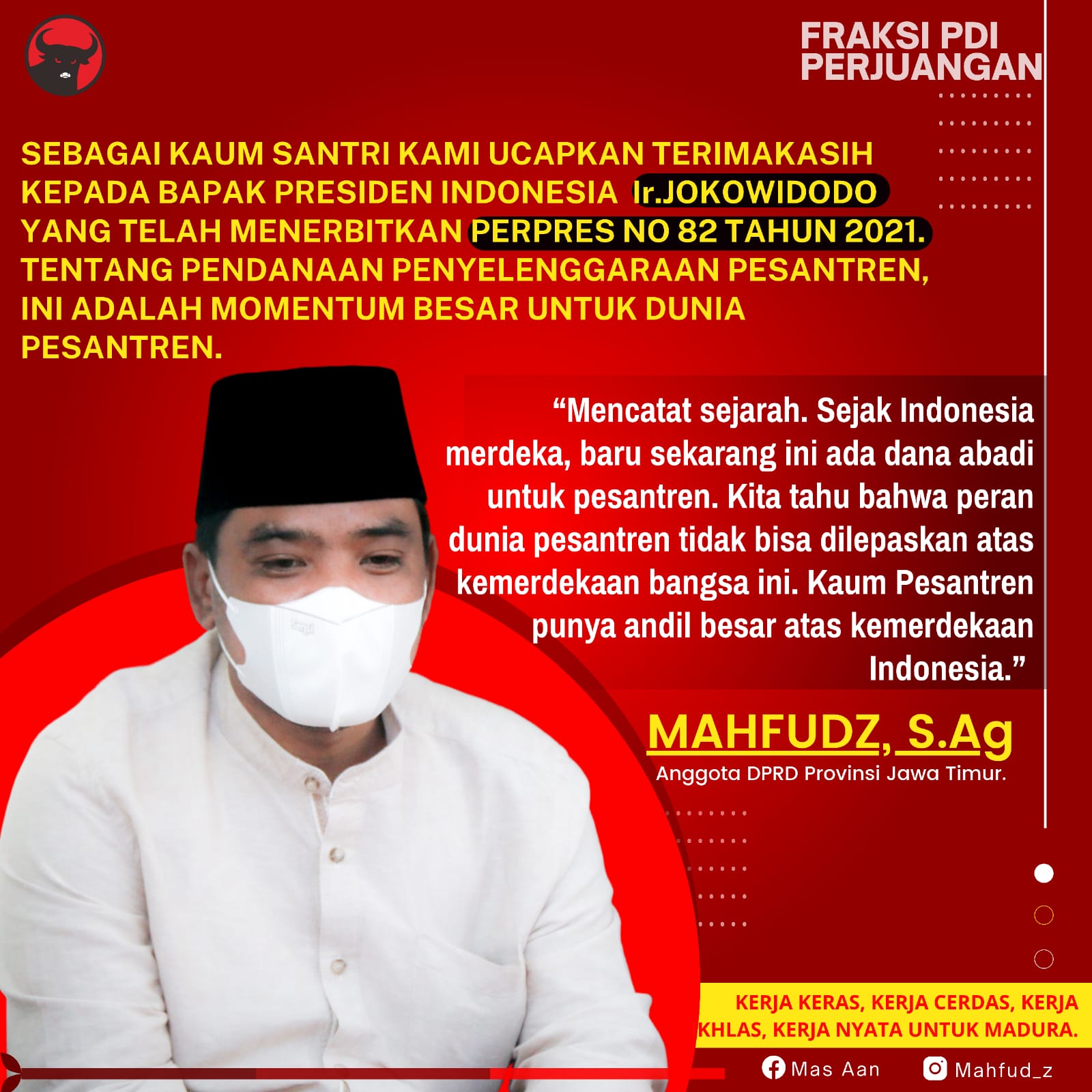 Presiden Jokowi Teken Perpres 28, Mahfud: Sejarah Bagi Dunia Pesantren