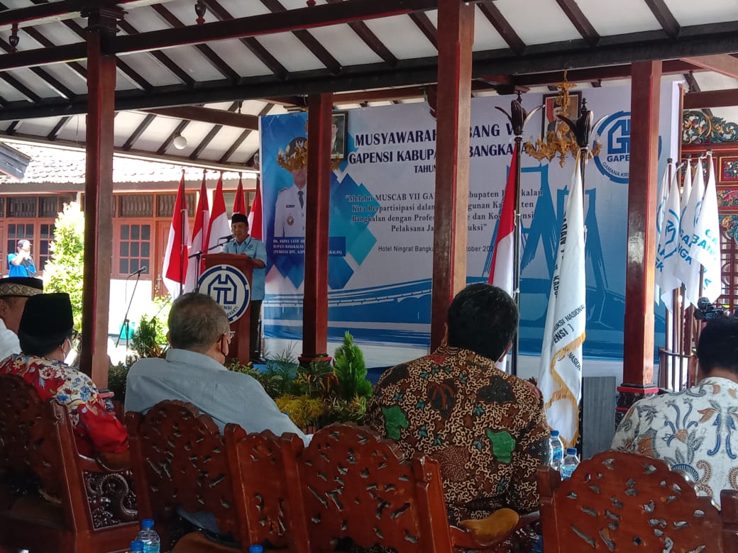 Muscab ke VII, M. Wahyu Kembali Terpilih Menjadi Ketua Gapensi Bangkalan Priode 2021/2026