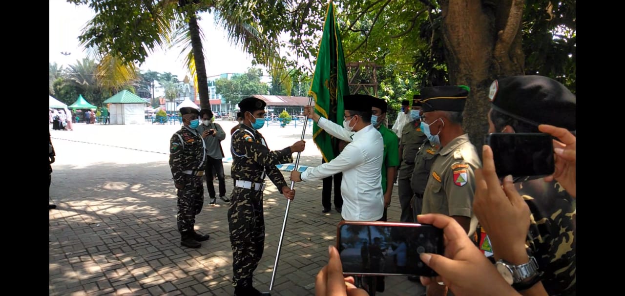 Peringati Hari Santri, Ansor dan Banser Bangkalan Gelar Kirab Bendera Resolusi Jihad
