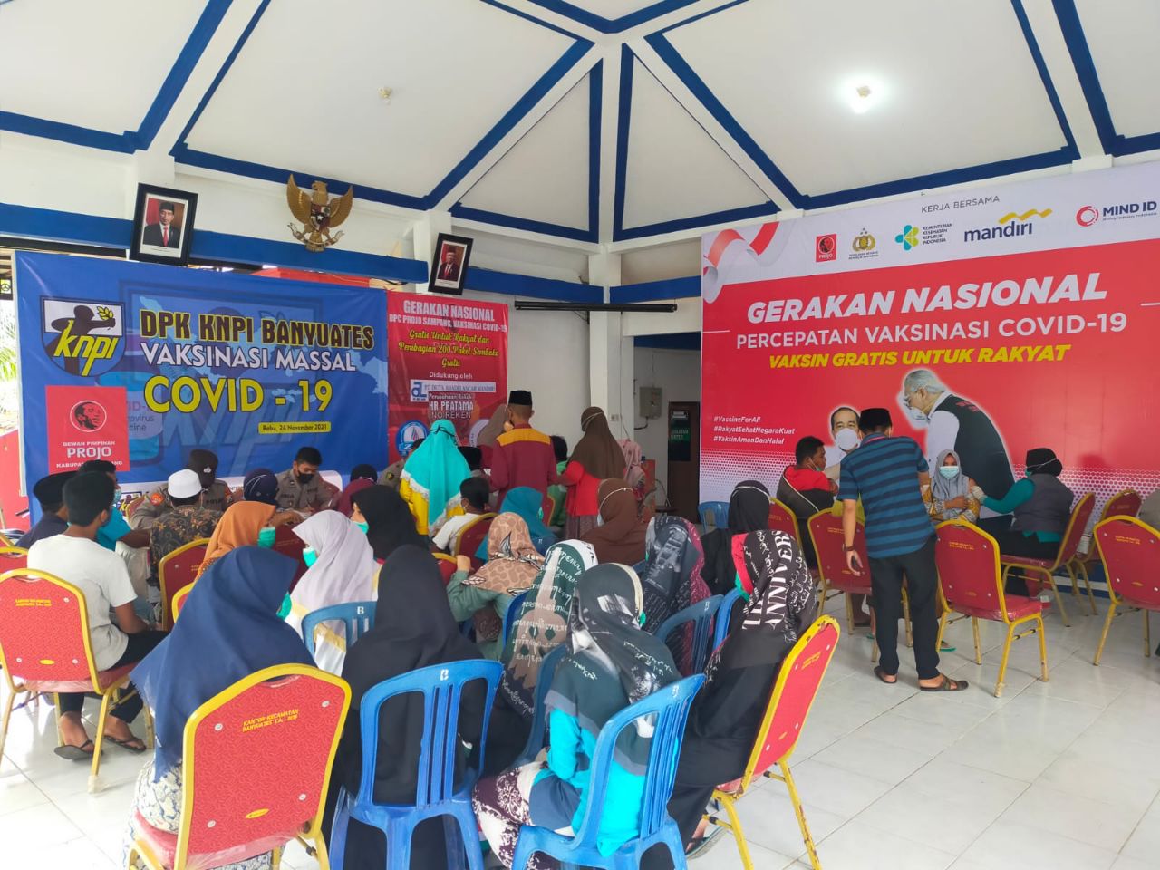 Dukung Program Pemerintah, DPC Projo Sampang Gelar Gebyar Vaksin