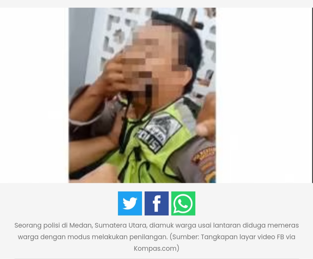 Diduga Memeras dengan Modus Tilang, Polisi ini Diamuk Warga