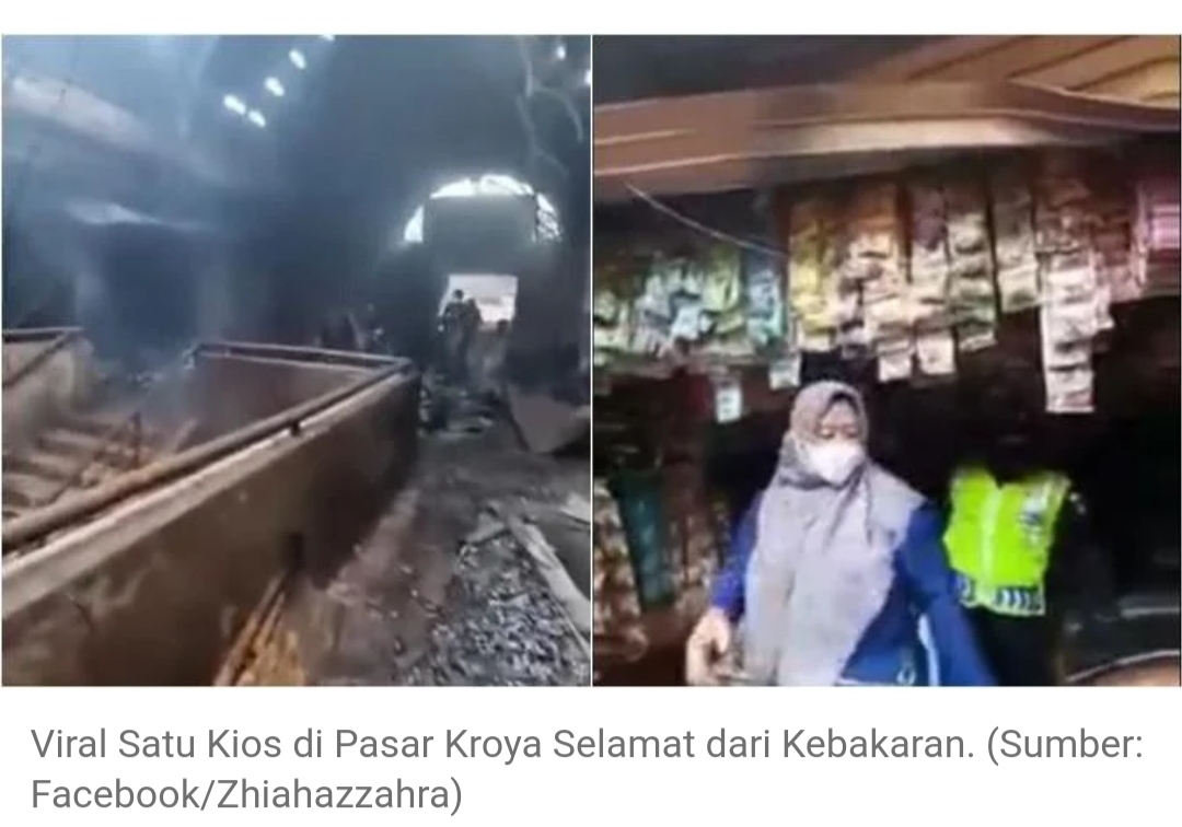 Seluruh Kios Pasar Kroya Terbakar, Kecuali Satu Kios Ini Tetap Utuh