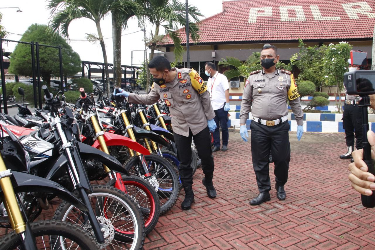 Polisi Sita Puluhan Motor Knalpot Brong
