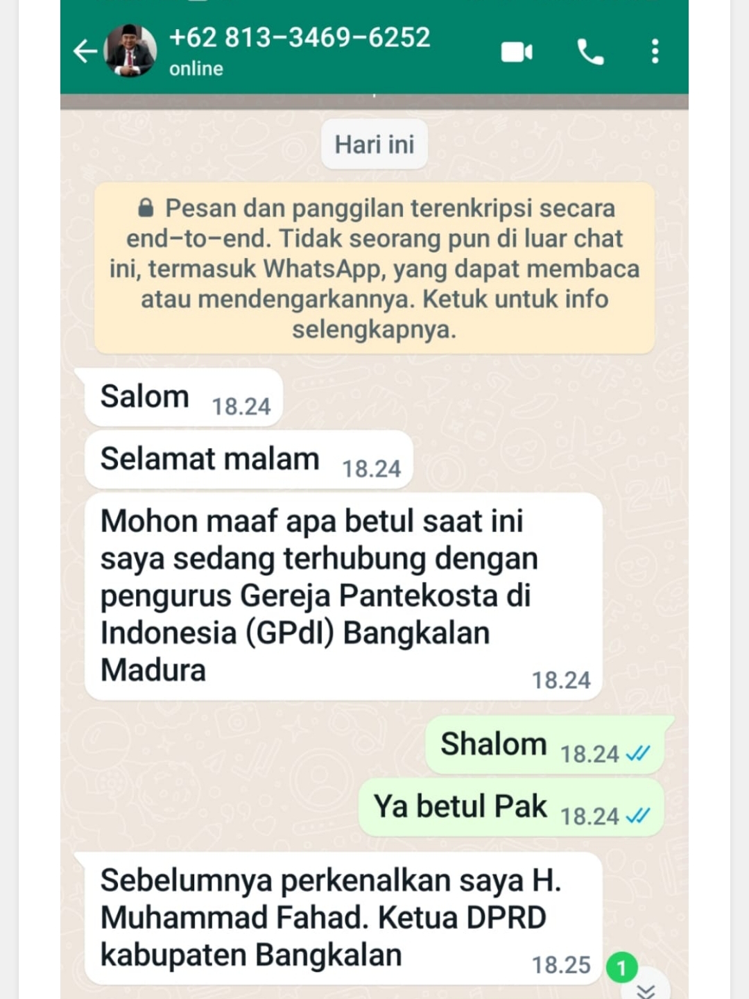Ada Nomor Whatsaap Ngaku Ketua DPRD Bangkalan, Ra Fahad: Jangan Direspon, Takut Modus Penipuan