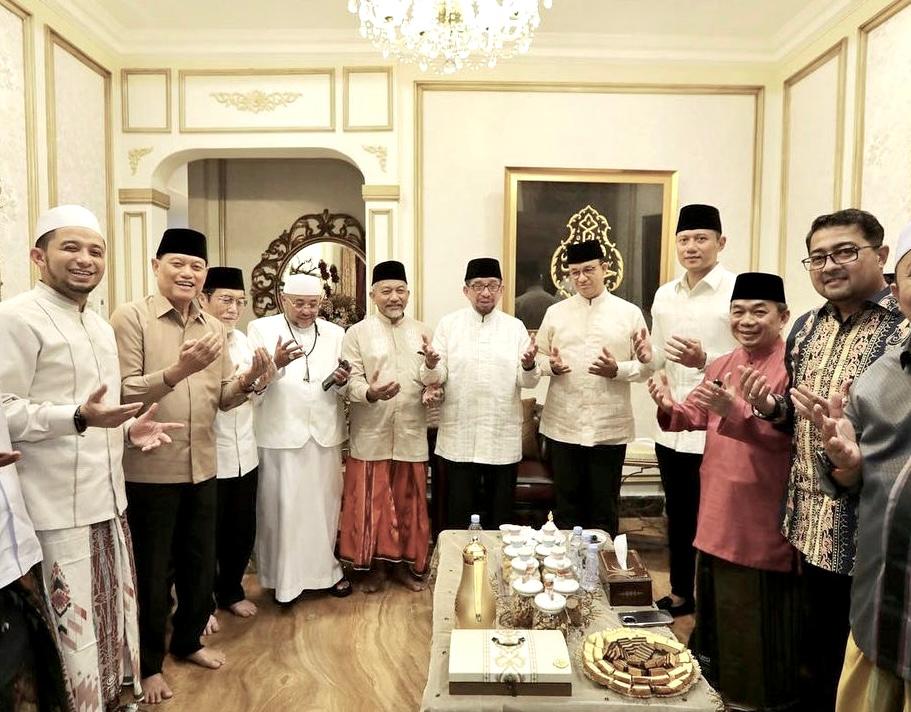 AHY dan Anies Baswedan  Silaturahmi Lebaran Bareng ke  Habib Salim Segaf