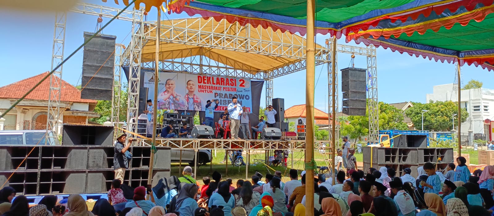 Keren! Muhibbin Prabowo-Gibran Sumbangan Gelar Deklarasi di Tanjungbumi