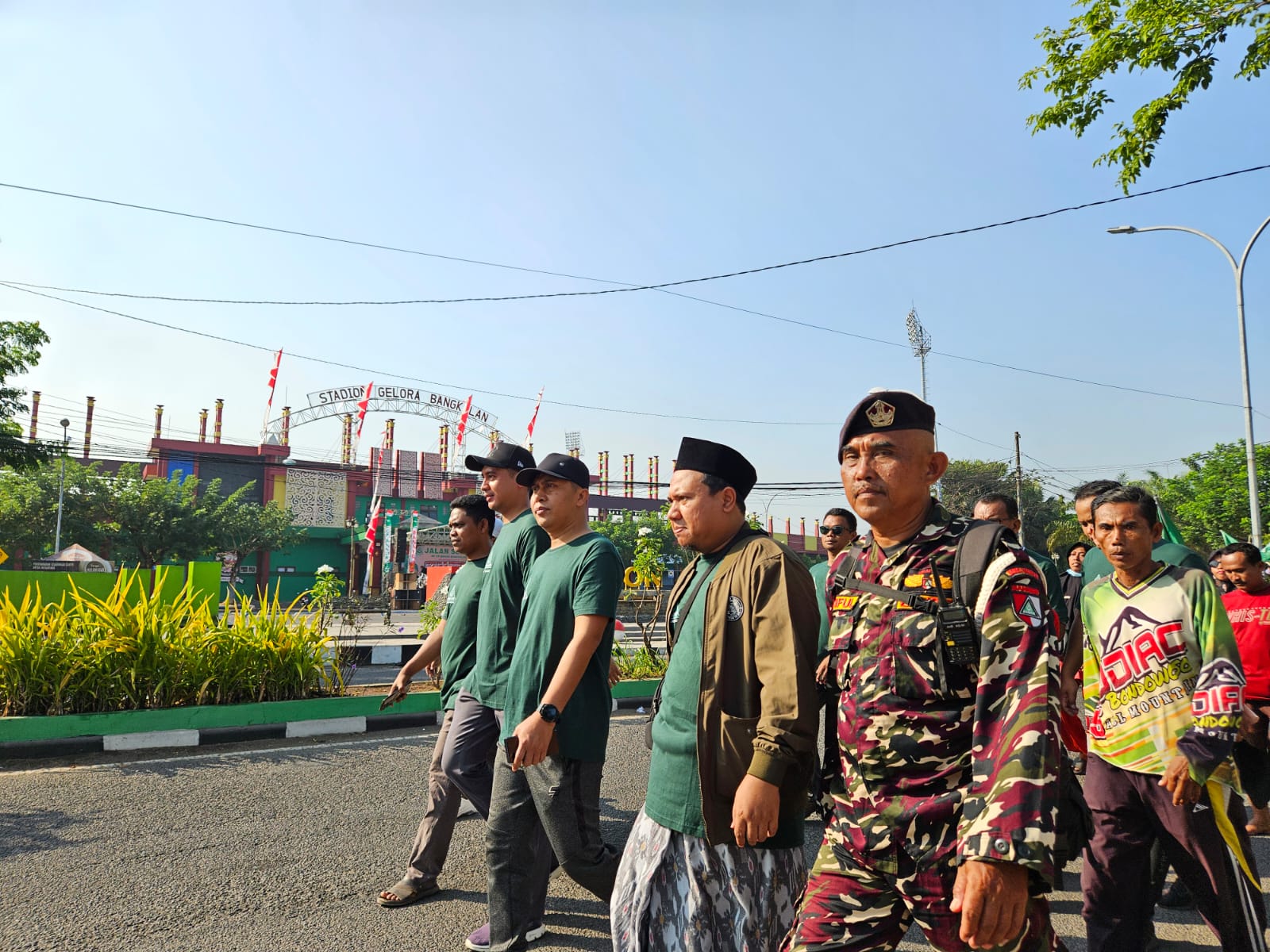 Ketua PW GP Ansor Jatim Terpilih Ikuti Jalan Sehat Gerakan Pemuda Ansor Bangkalan