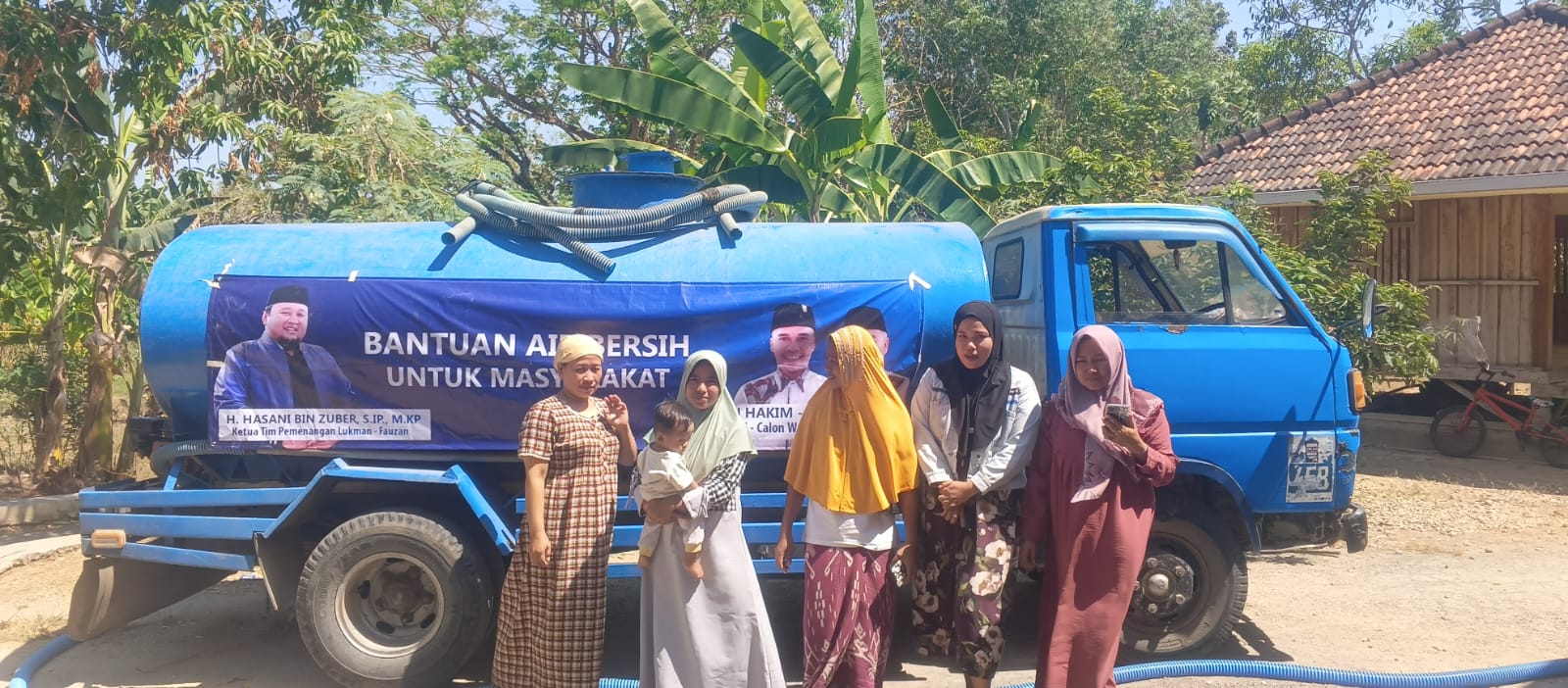 Tim Pemenangan Paslon ManFaat, Salurkan Bantuan Air Bersih Serentak di 4 Kecamatan