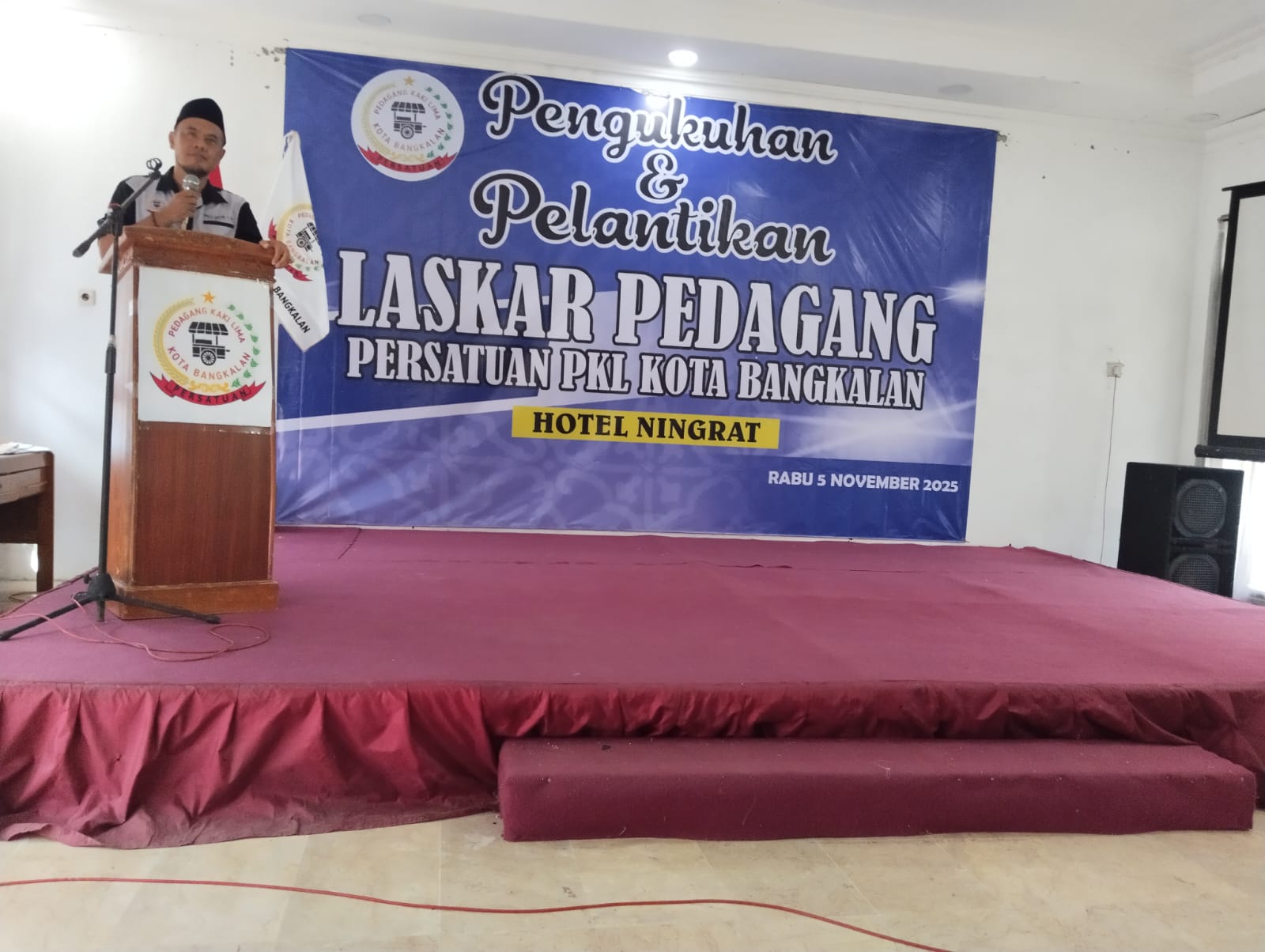 Persatuan PKL Bangkalan Gelar Pelantikan dan Pengukuhan Laskar Pedagang